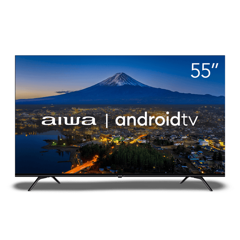 Smart TV AIWA 55” Android 4K Borda Ultrafina Dolby Vision&Atmos AWS-TV-55-BL-01-A