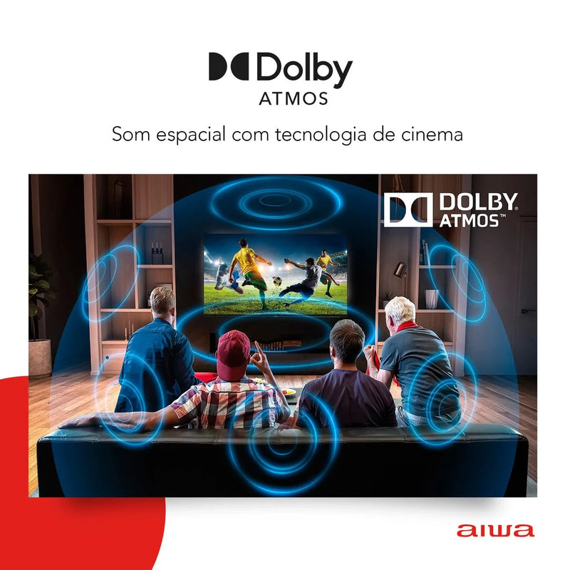Smart TV AIWA 55” Android 4K Borda Ultrafina Dolby Vision&Atmos AWS-TV-55-BL-01-A