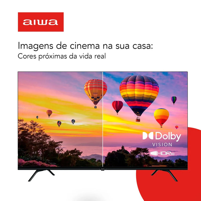 Smart TV AIWA 55” Android 4K Borda Ultrafina Dolby Vision&Atmos AWS-TV-55-BL-01-A