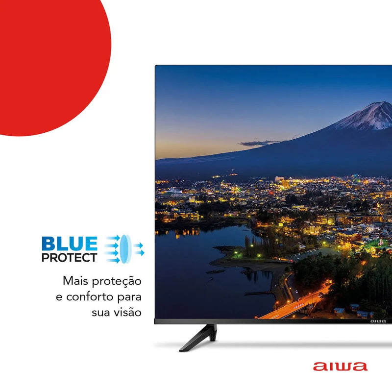 Smart TV AIWA 32” Android HD Borda Ultrafina HDR10 Dolby Áudio AWS-TV-32-BL-02-A