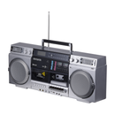 Retro Boombox with Cassette Player