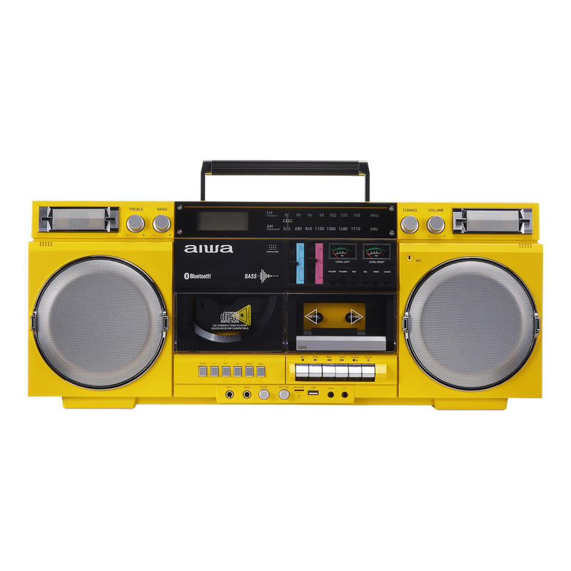 Retro Boombox with Cassette Player